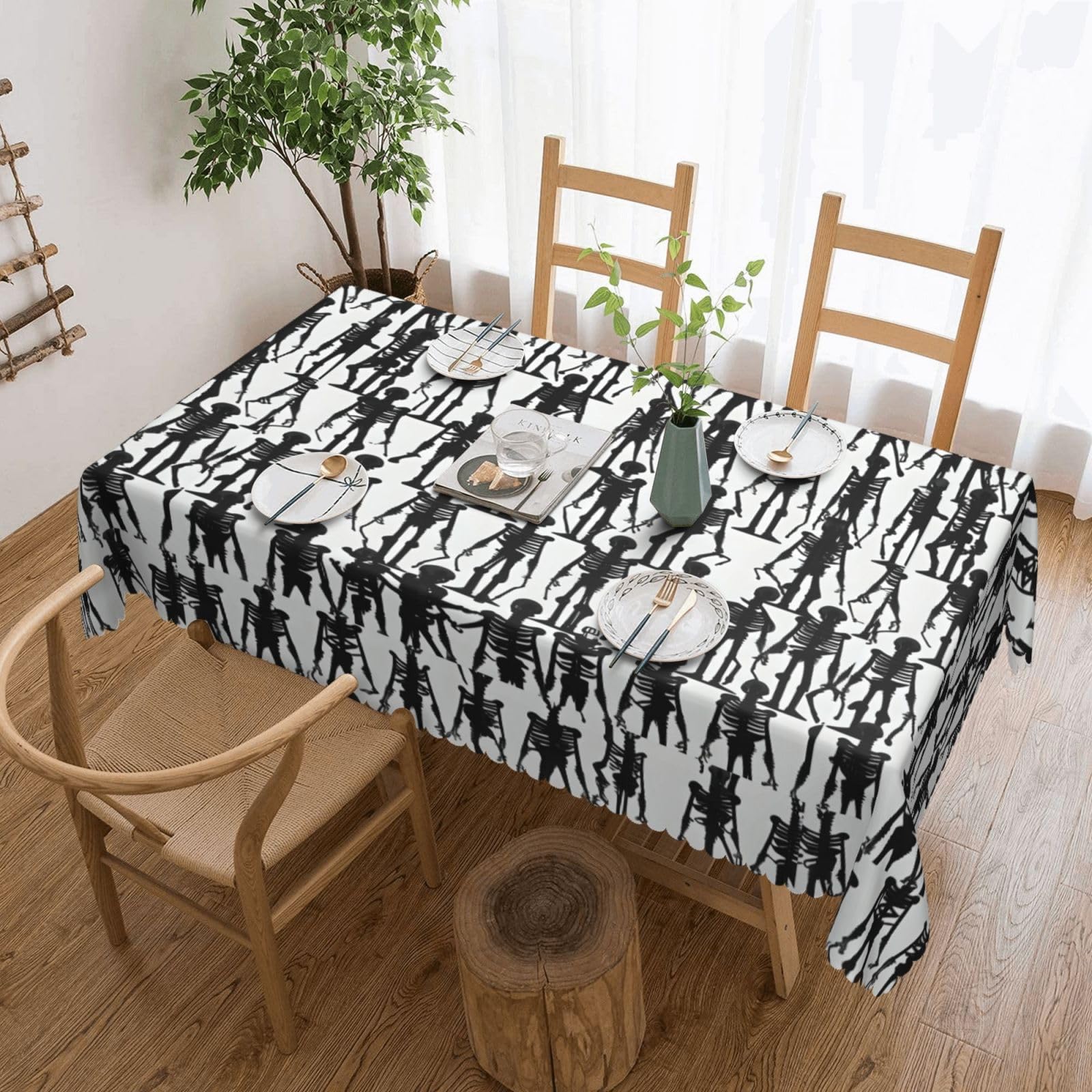 Nappe rectangulaire tête de mort pour vos buffets et pique-niques