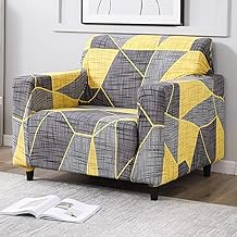 HOKIPO Polyester Blend Elastic Stretchable Sofa Cover 1 Seater (NEW-4277-E13) Multicolor