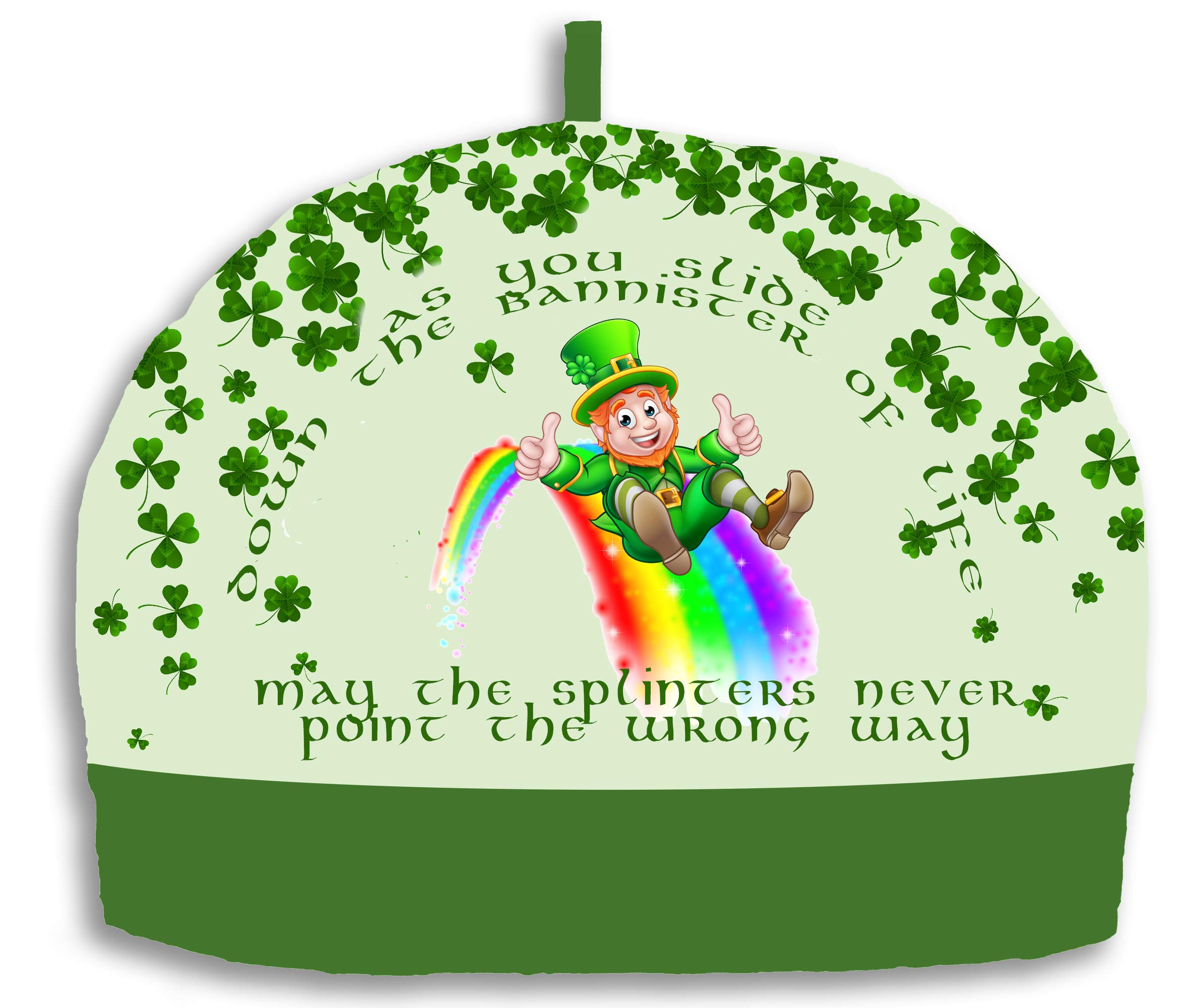 Fabric Tea Cozy – Irish Tea Cozy with Leprechaun 6-8 Cup - St Patrick's Day Gift