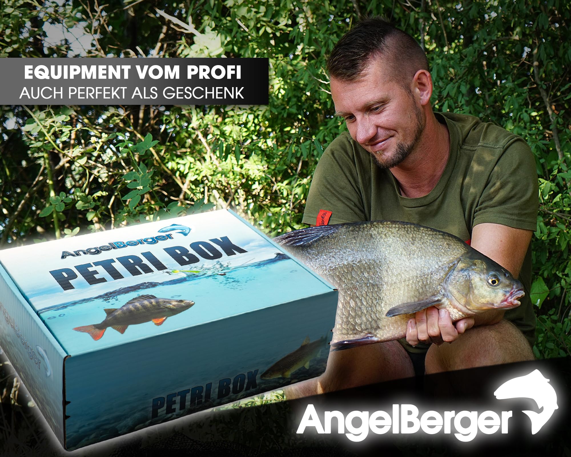 Angel-Berger Petri Box Allround Angelbox Promo Box Geschenk Angeln Überraschungsbox für Angler Fishing Mystery Box Angelzubehör Angelsets