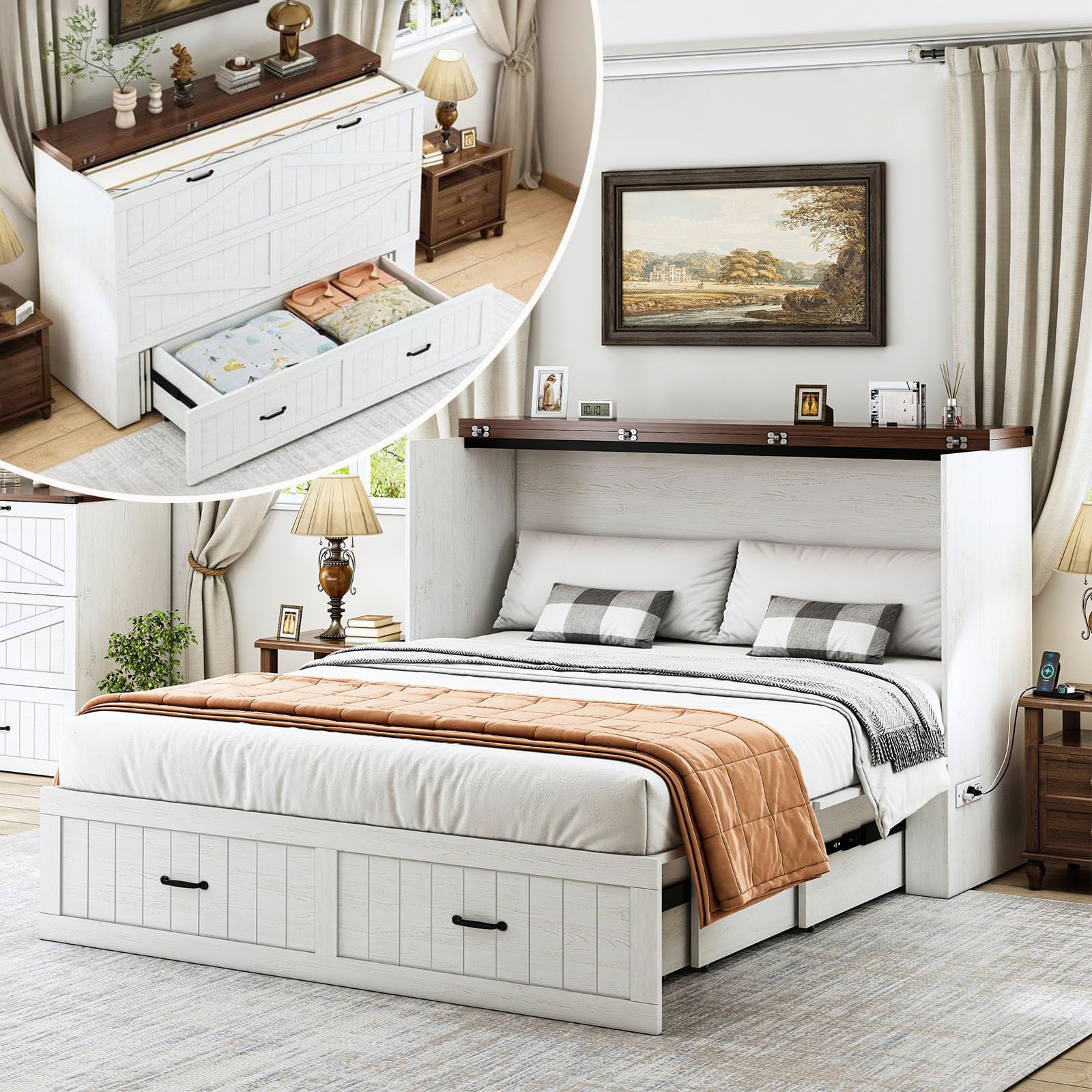 CayugaCrekrd Full Cabinet Bed