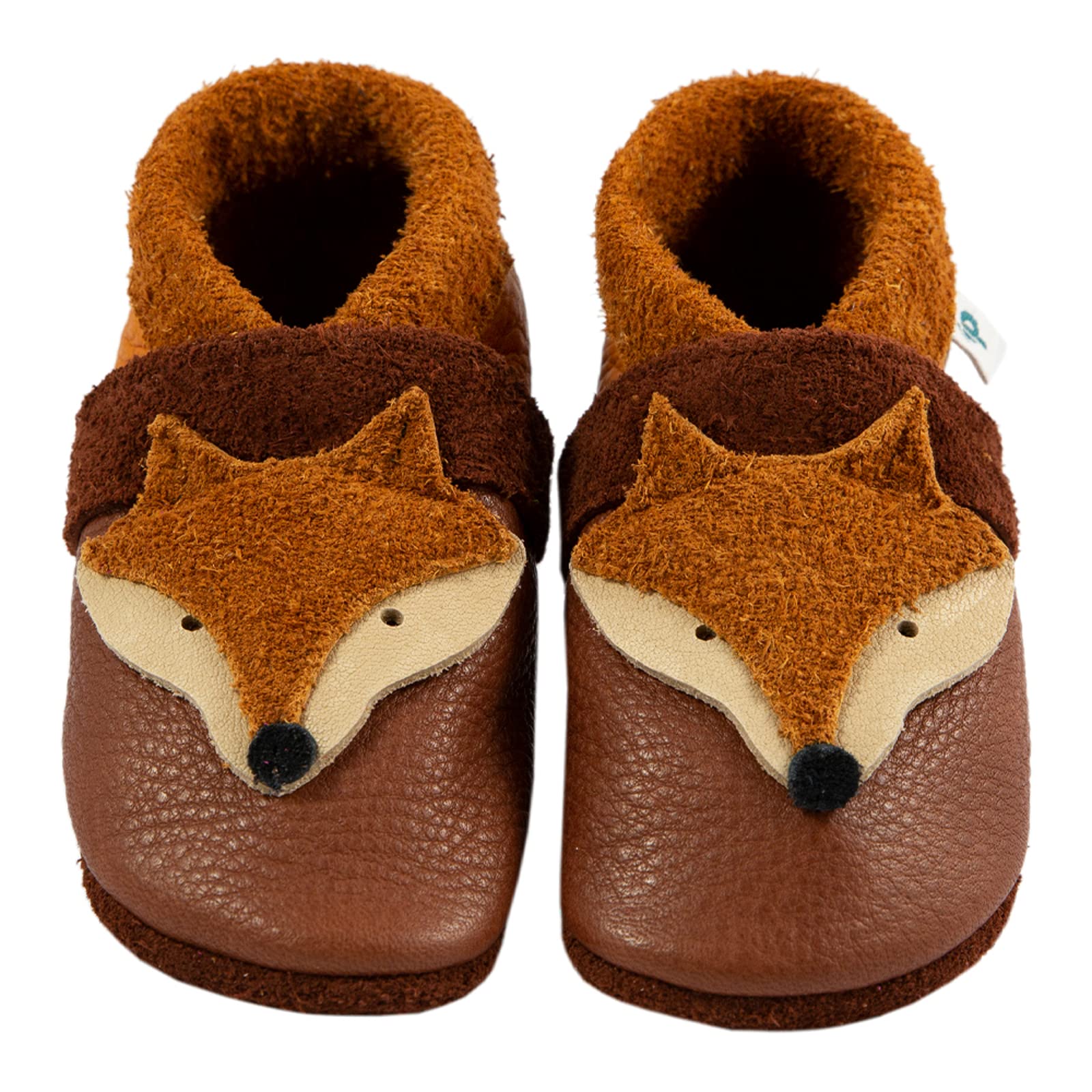 Krabbelschuhe Tiere aus Ökoleder Made in Germany Lauflernschuhe als Geschenk für Jungen & Mädchen Babyschuhe aus Leder weiche Lederpuschen Schlupfschuhe Hausschuhe