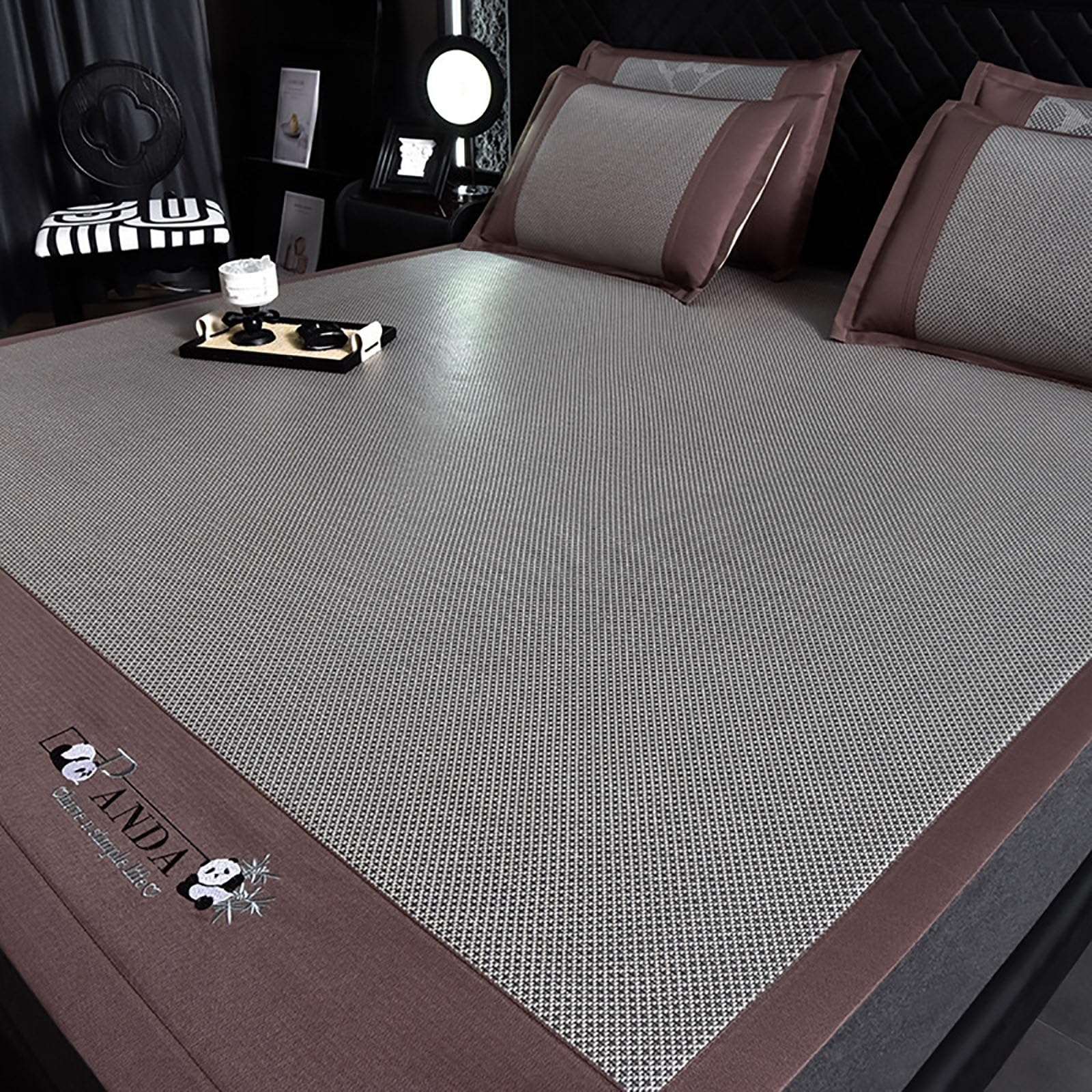 LOMNCHSG Bamboo Rattan Mat Bed, Bamboo Sleeping Mat Multiple Sizes Foldable Breathable Cooling(Color D,90cm)