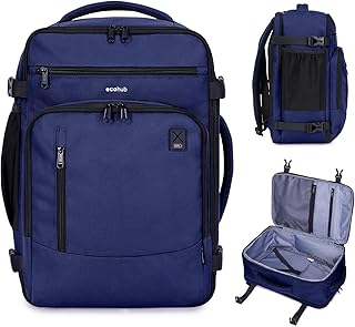 ECOHUB Ryanair Cabin Bag 40x20x25 Underseat Travel Bag 13 Pockets Hand Luggage Backpack Recycled PET Eco Friendly Rucksack...