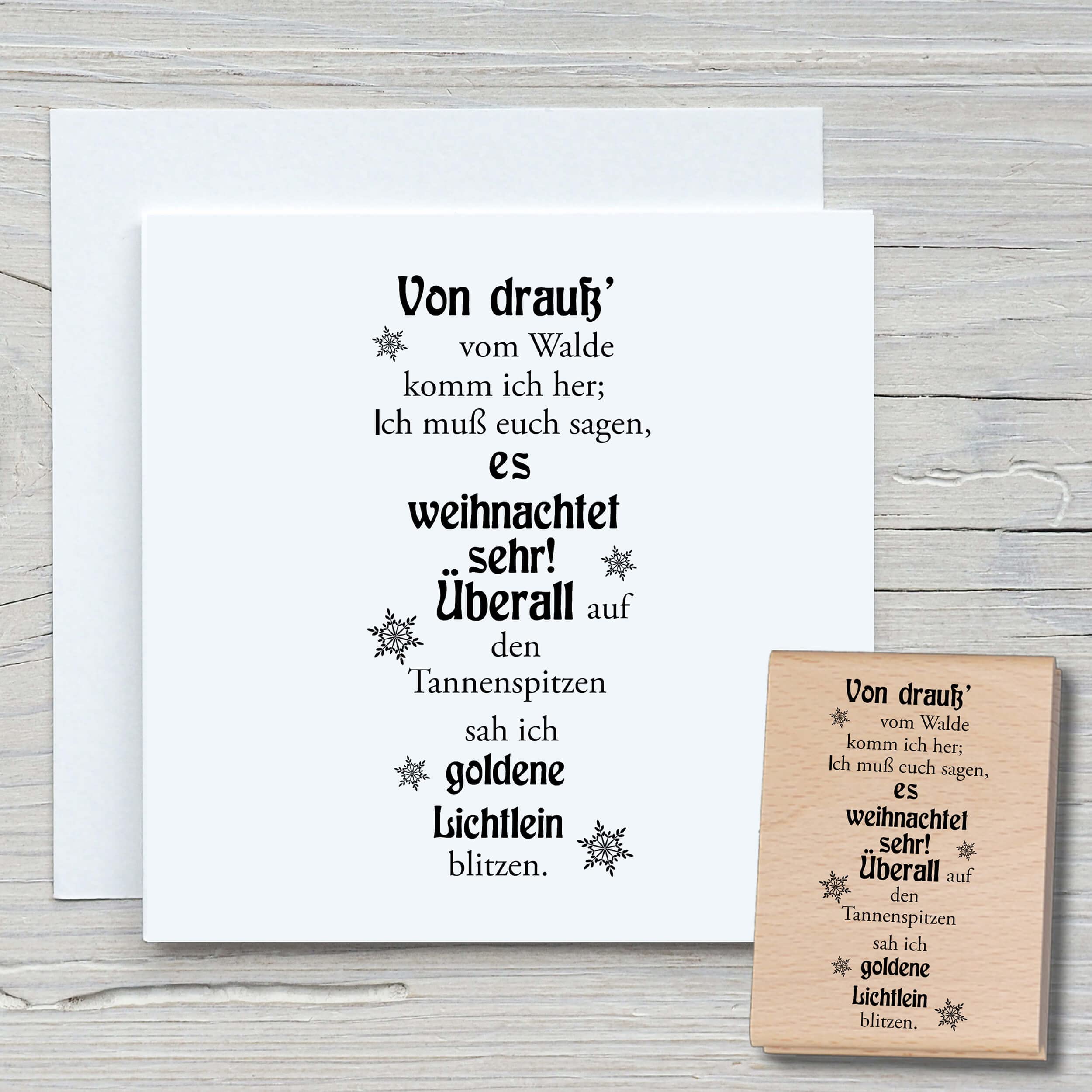 NEWSTAMPS Adventszeit Motivstempel - Holzstempel Für Weihnachtskarten & Basteln