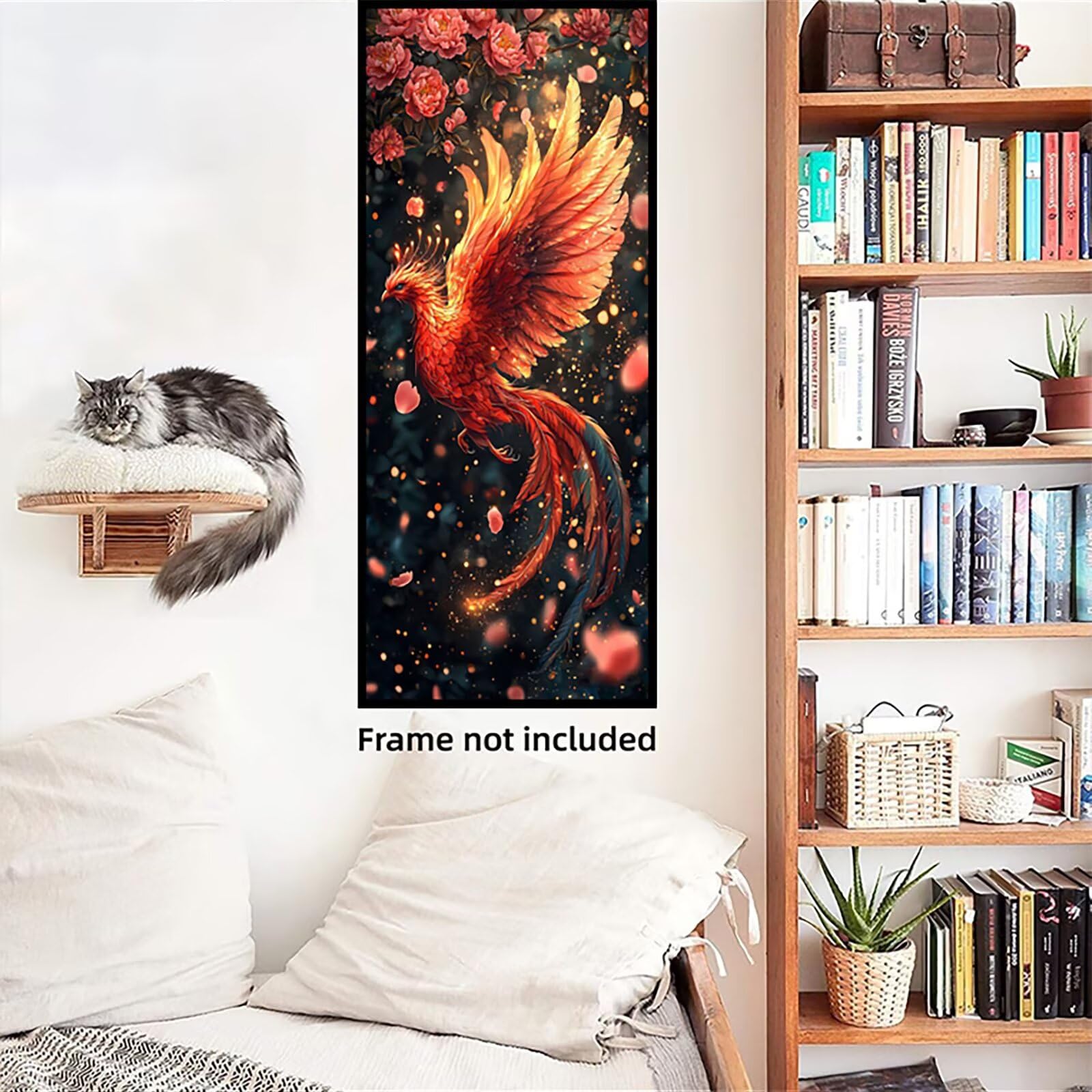 Malen Nach Zahlen 50x150cm Leinwand Blumen Malen Nach Zahlen Erwachsene mit Ohne Rahmen, DIY Kreativ Set für Erwachsene mit Pinseln und Acrylfarbe, Zimmer Deko Tier Landschaft Geschenk, P0M-1019