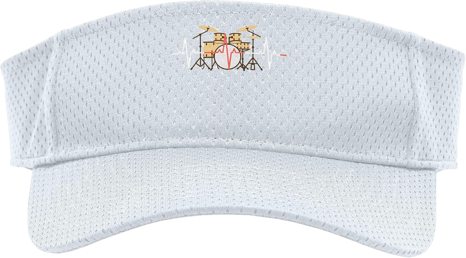 Drum Kit Heartbeat Drummer Rhythm Music Fan Sport Sun Visor