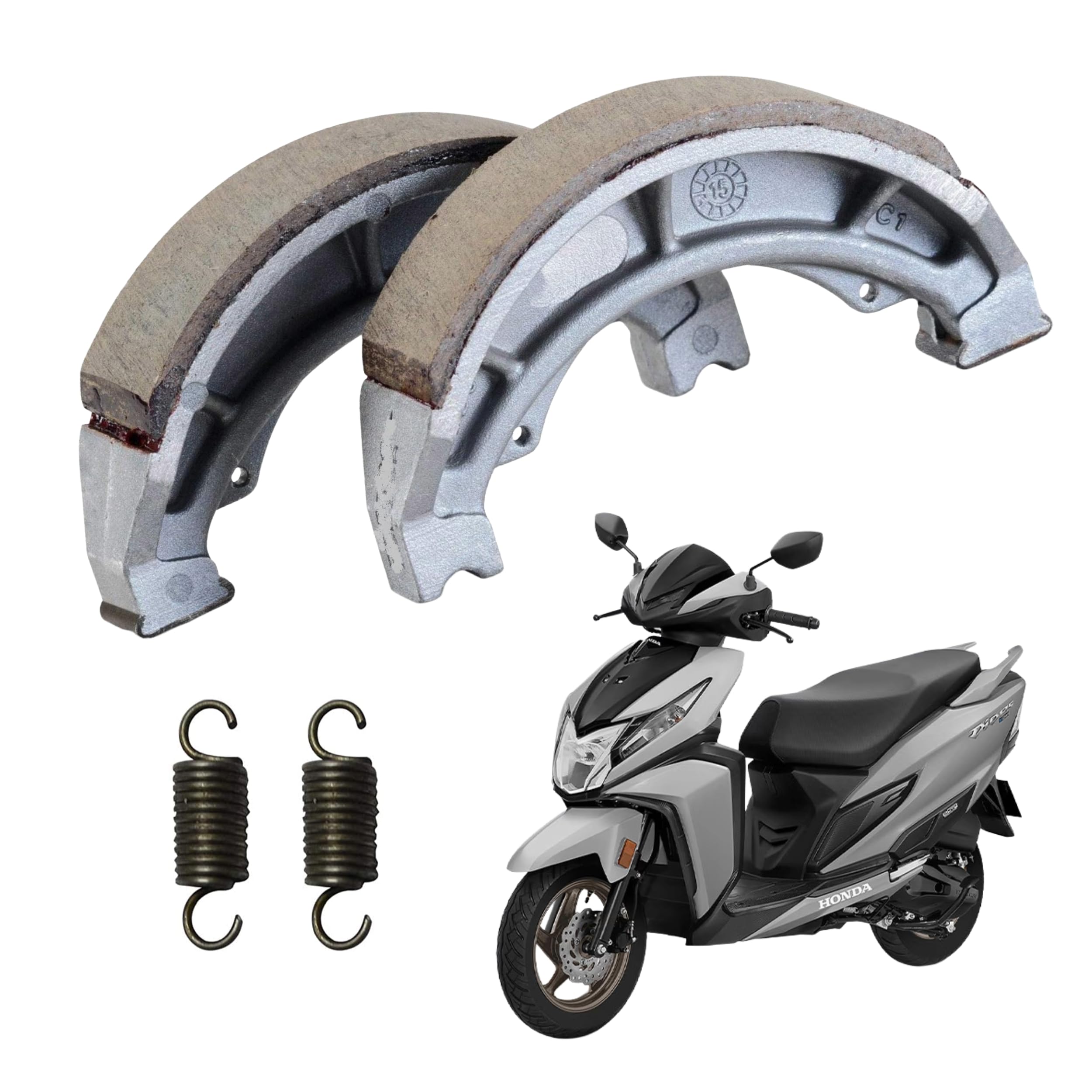 Dio 125 Rear Brake Shoe Compatible Only Dio 125 Bs6 Scooter (Set Of-1)(BSS01)-image-9