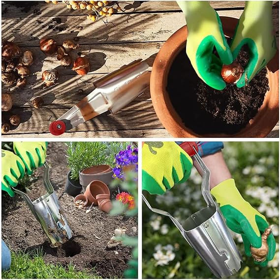 FLORA GUARD Hole Digging Machine, Seedling Transplanter, Handheld Transplanter Red