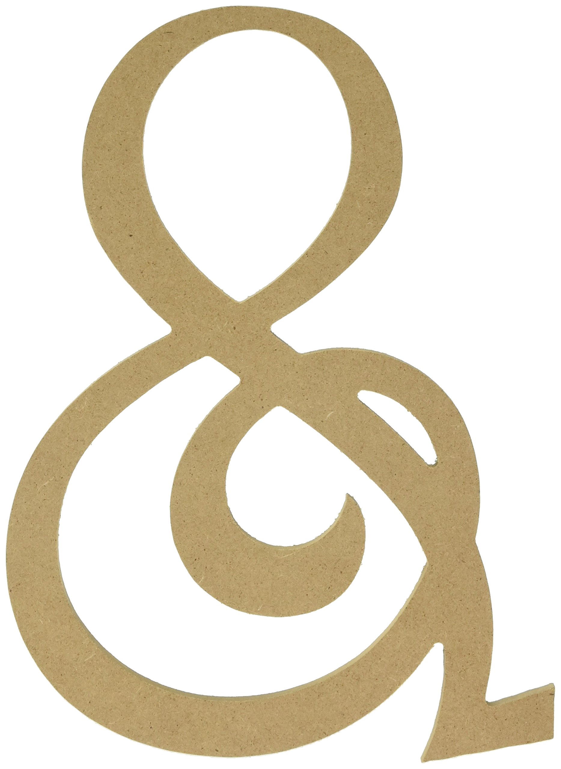 Darice MDF 8In. Fancy Script and Sign, Brown