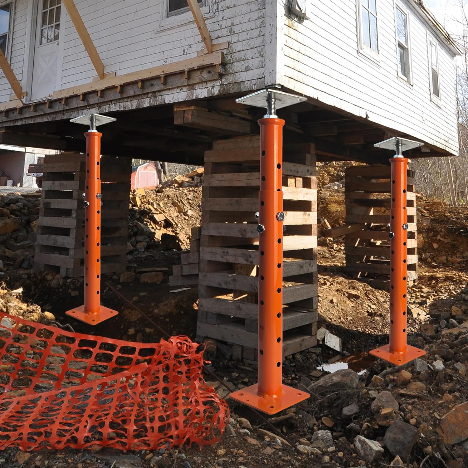 Basement Floor Jack House Jacks for Leveling, 18-36" Hight Range, 11023 lbs Max Load Capacity, Adjustable Support Beam Basement Jack Post Pole for Leveling Lifting Support Telescoping Jack