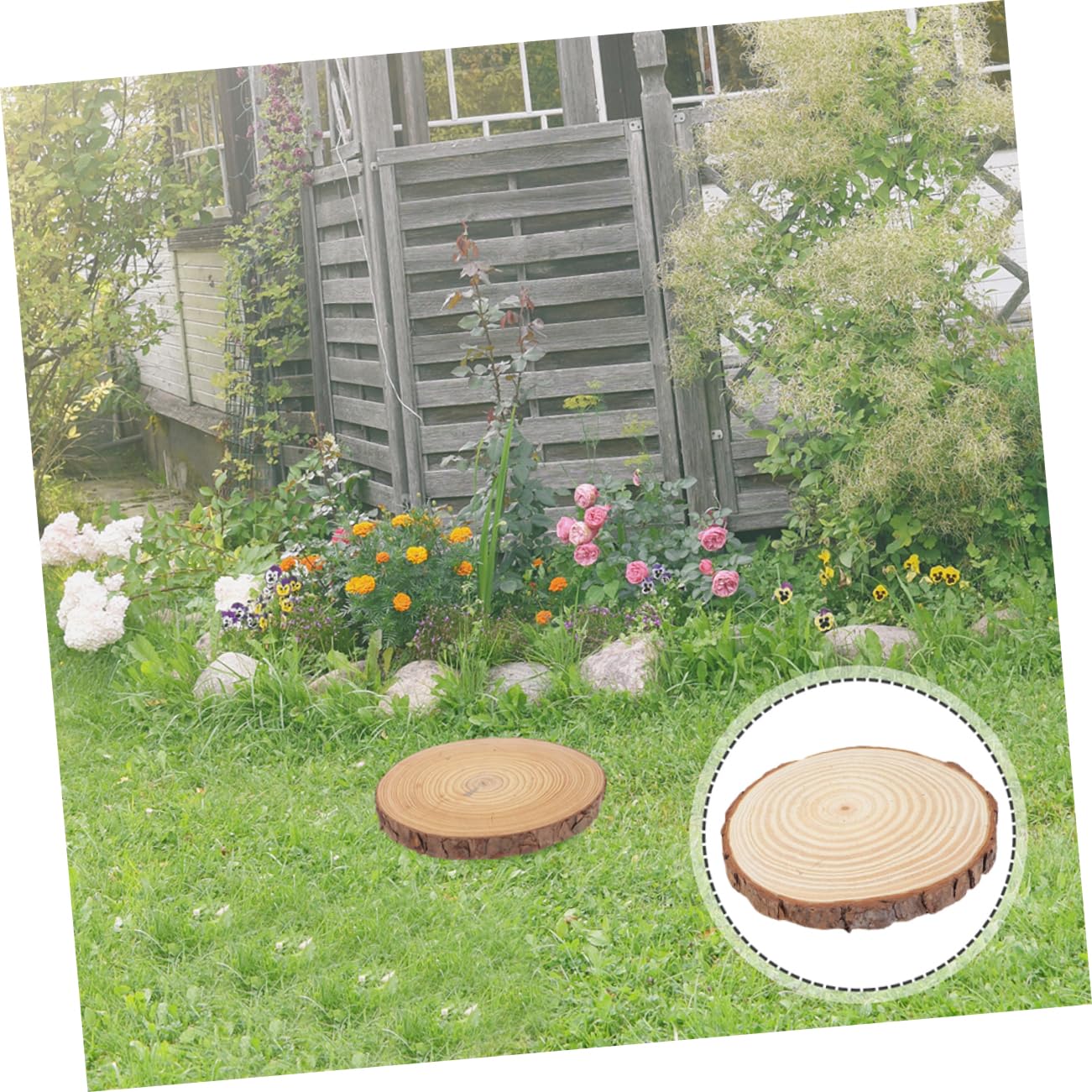 Wood Chip Decoration Landscape Edging Outdoor Decorative Stepping Stones