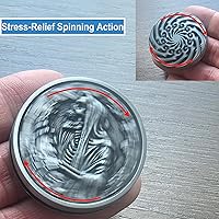 Vista 6 de Moneda giratoria con diseño de parca y reloj romano Simboliza la impermanencia de la vida, el paso del tiempo y el alivio del estrés