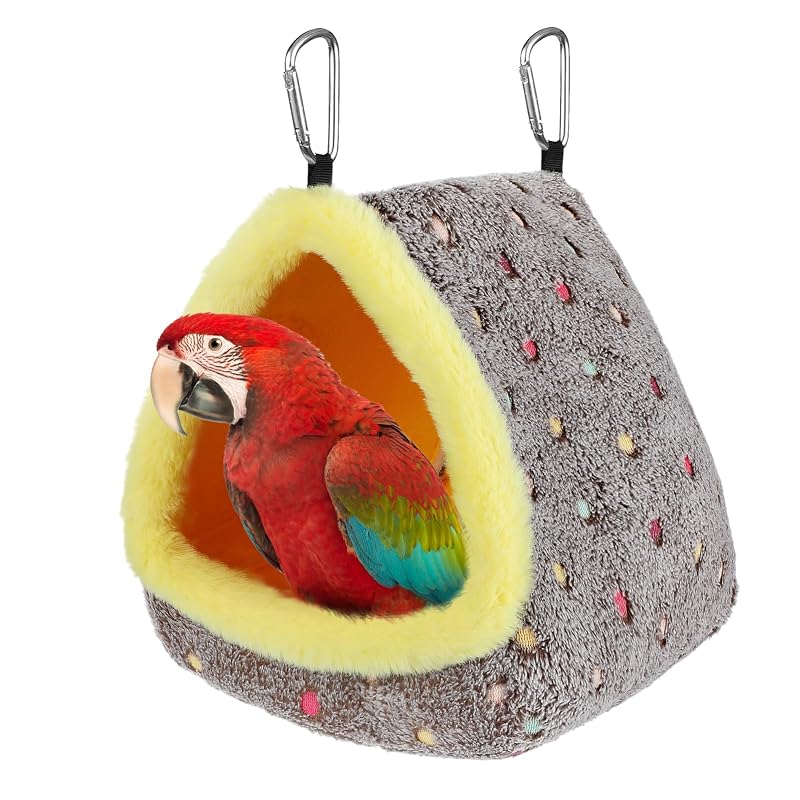 Ninho para Aves Grande em Pelúcia com Base de Plástico MEWTOGO – 21,59 x 25,4 x 25,4 cm