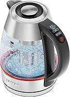 Chefman Lightning 1.8L Electric Kettle 1750W: Boils 2 Cups in 2 Min, Digital Temp Control, 1-Hour Keep Warm, BPA-Free Stainless Steel Tea Kettle