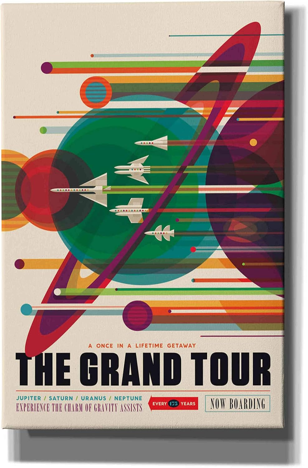 Epic Graffiti 'Visions of the Future:The Grand Tour' Space Canvas Wall Art, 12" x 18"