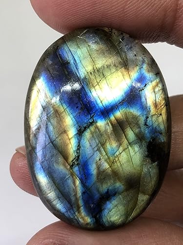 Miniatura 5 de Piedra de preocupación de labradorita de 82 unidades, piedra de preocupación de cristal curativo, piedra de preocupación de arco iris/labradorita,