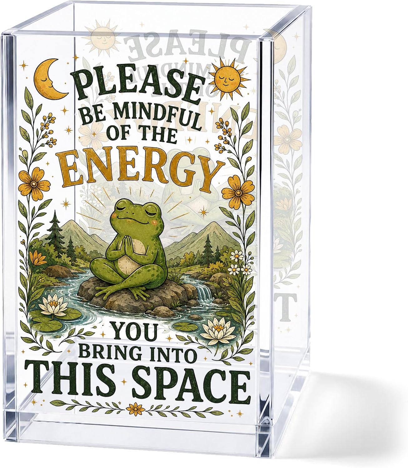 Frog Theme Acrylic Makeup Brush Holder,Funny Office Organizer Gift