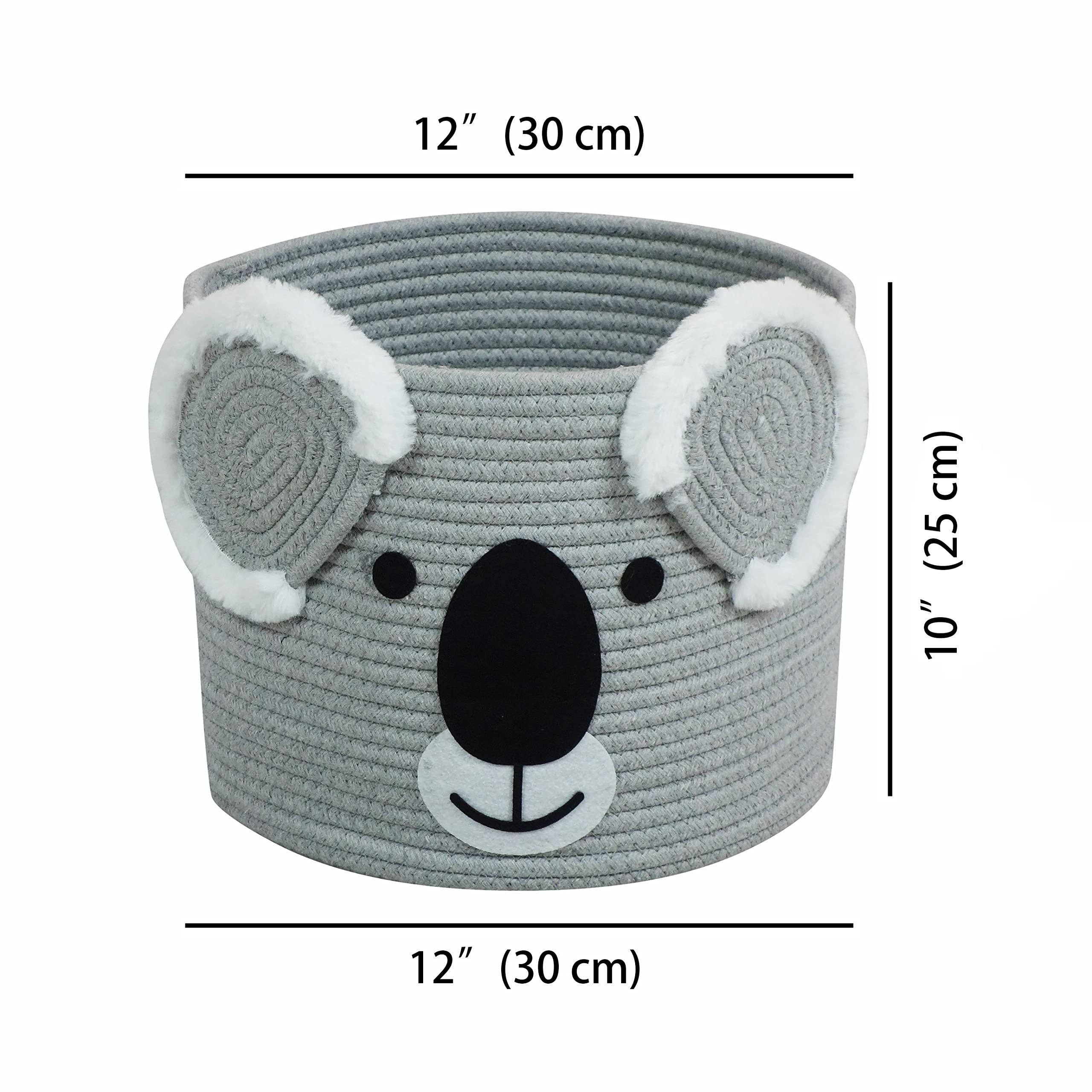 T&T Homewares Koala kosz do przechowywania średniej wielkości, idealny do pieluch dla niemowląt, pralni, pokoju dziecięcego i pokoju dziecięcego, wszechstronny organizer do dekoracji leśnych, zabawek