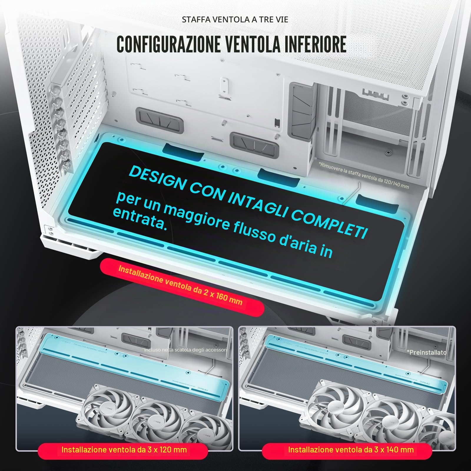 Antec Constellation Series C8 - Ft - E-Atx - Seitenteil Mit Fenster (geh?rtetes Glas) - Keine Spannungsversorgung (atx) - Wei? - Usb/audio (0-761345-