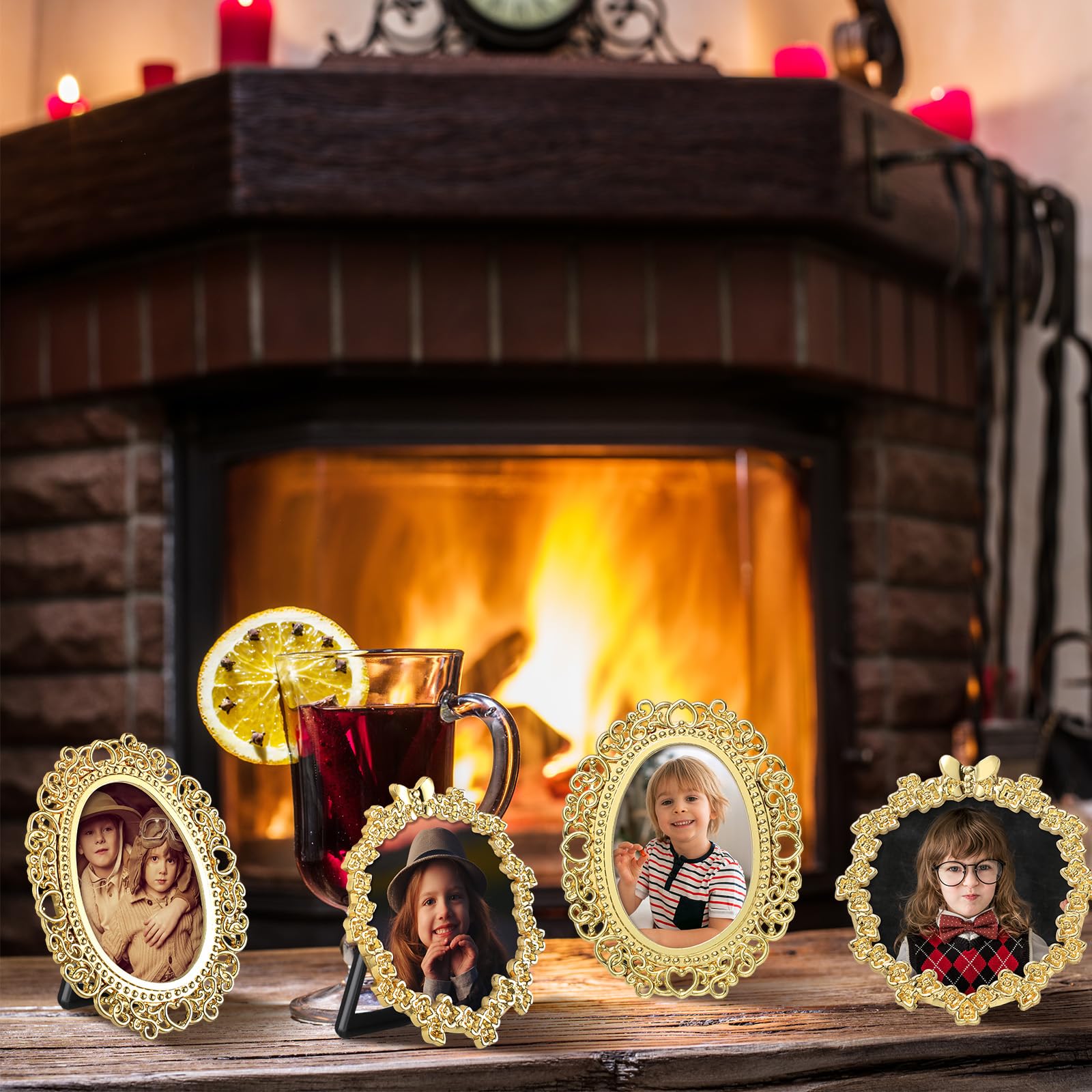 Amazon.com - Qunclay 8 Pcs One-inch Mini Vintage Picture Frame
