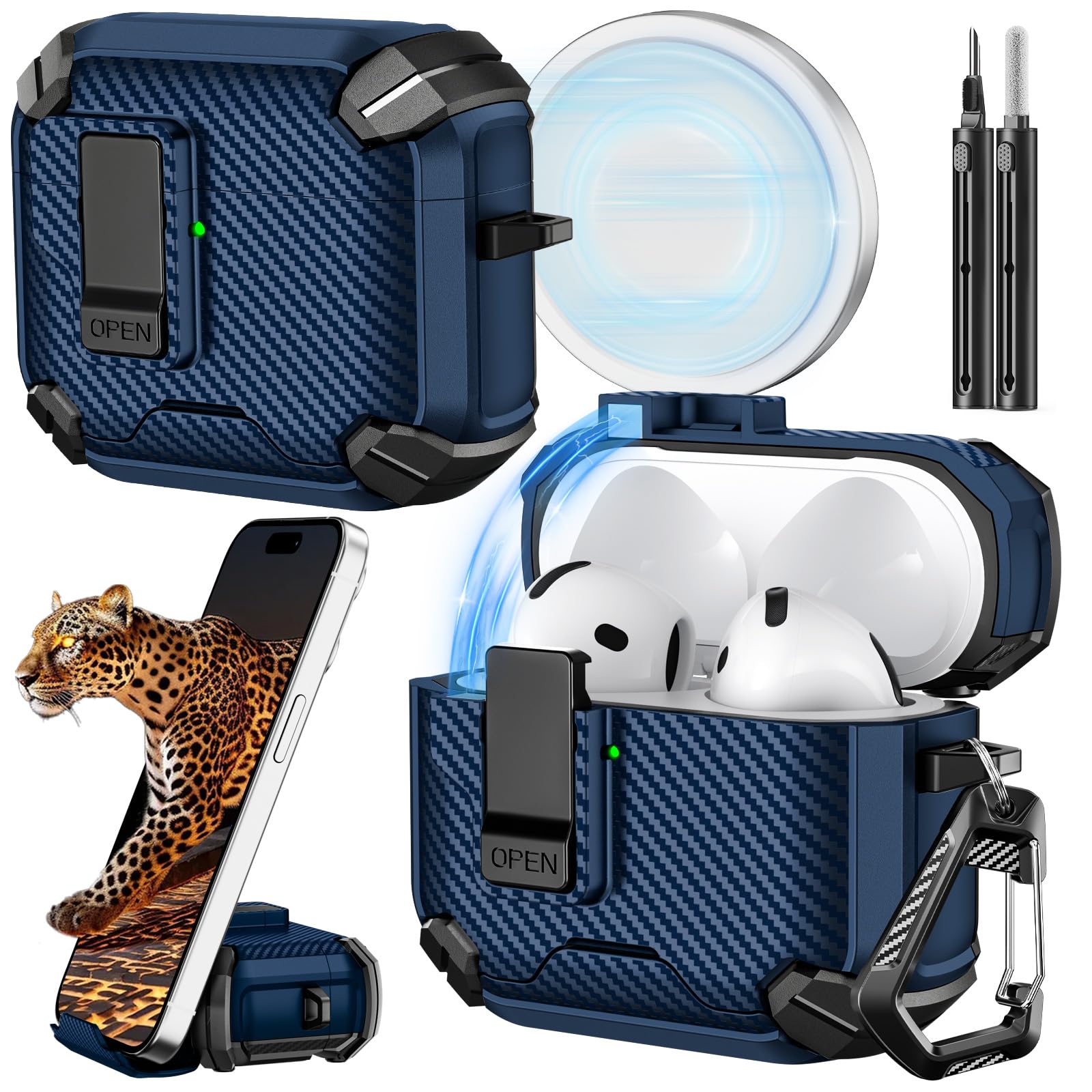 Inesore for AirPods Hülle with Phone Stand Design (2025)