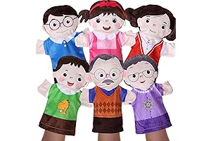 Welcome Home Puppet Show: 6-Piece Family Hand Puppet Set