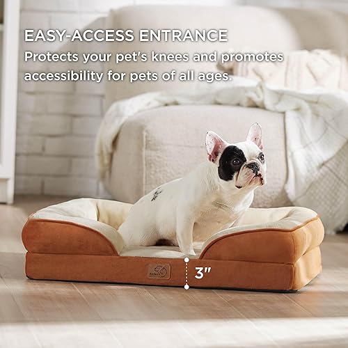 Miniatura 5 de Bedsure - Cama ortopédica mediana para perros, sofá cama impermeable para perros medianos, espuma de soporte con funda extraíble y lavable, forro