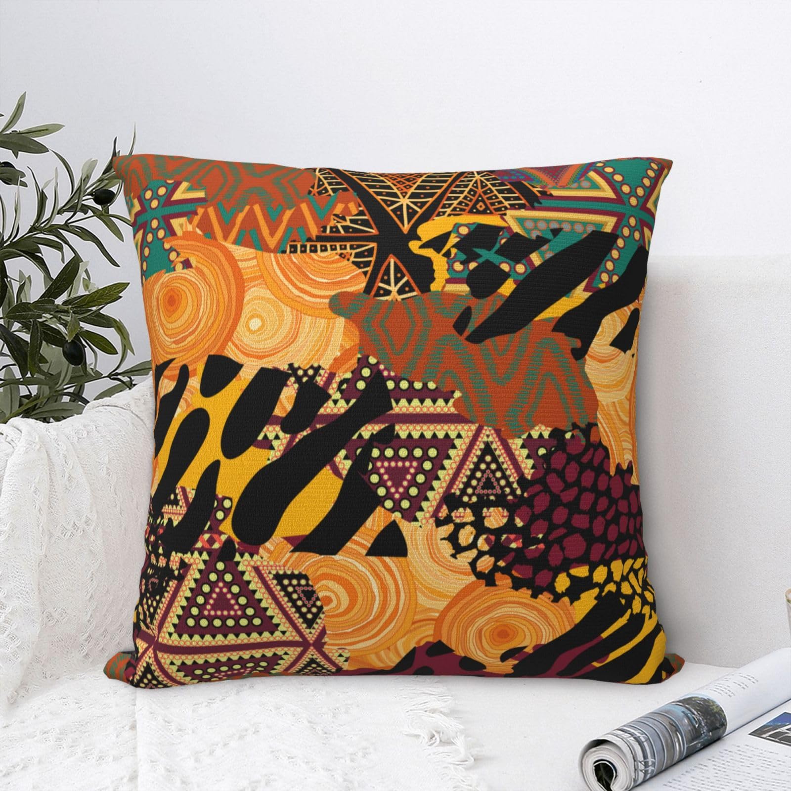 Fundas Almohada Fundas De Almohada Floral 18x18 Pulgadas - Juego De 2 - Lino Decorativo Para Sofá O Cama - Estilo Rústico Juego 2 Fundas Cremallera
