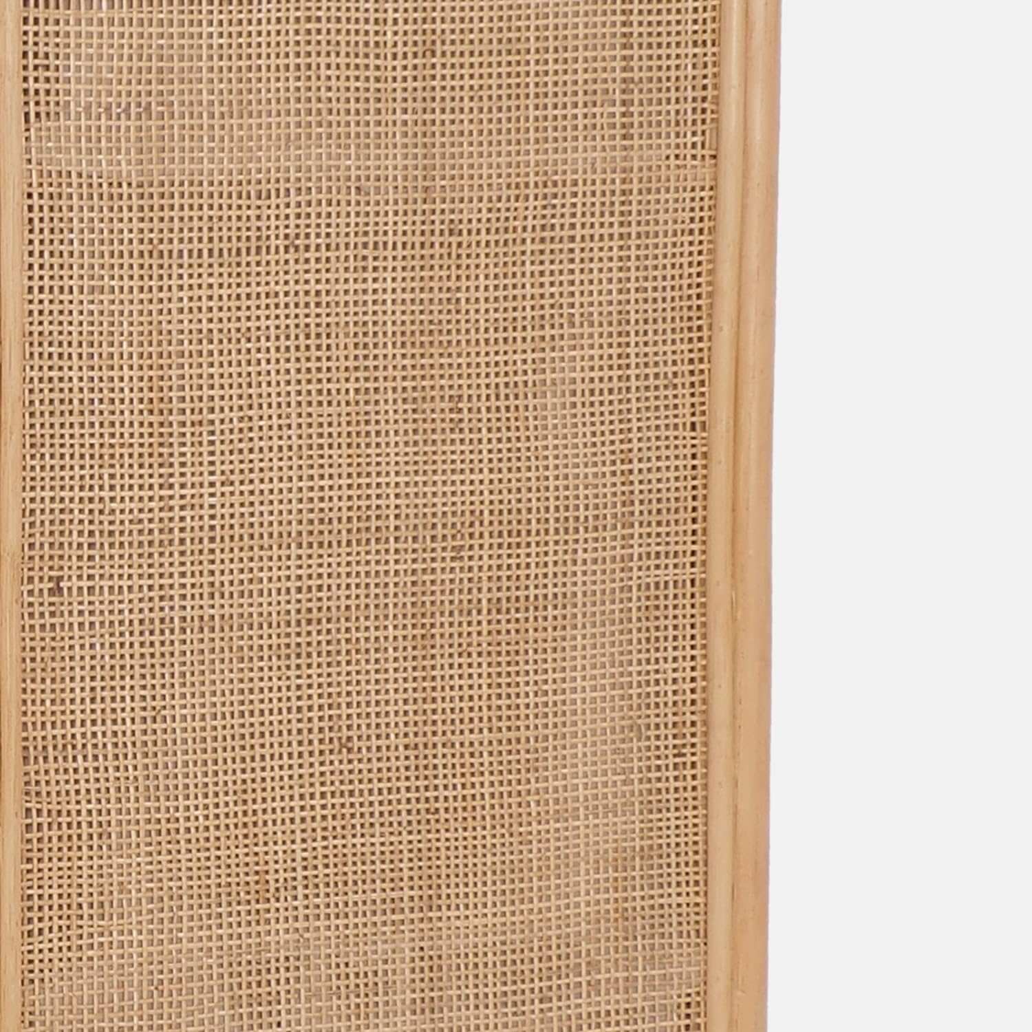 sweeek Paravento Pieghevole da Interno in Rattan, Kaolin, Marrone Naturale, 126.5x3x160 cm