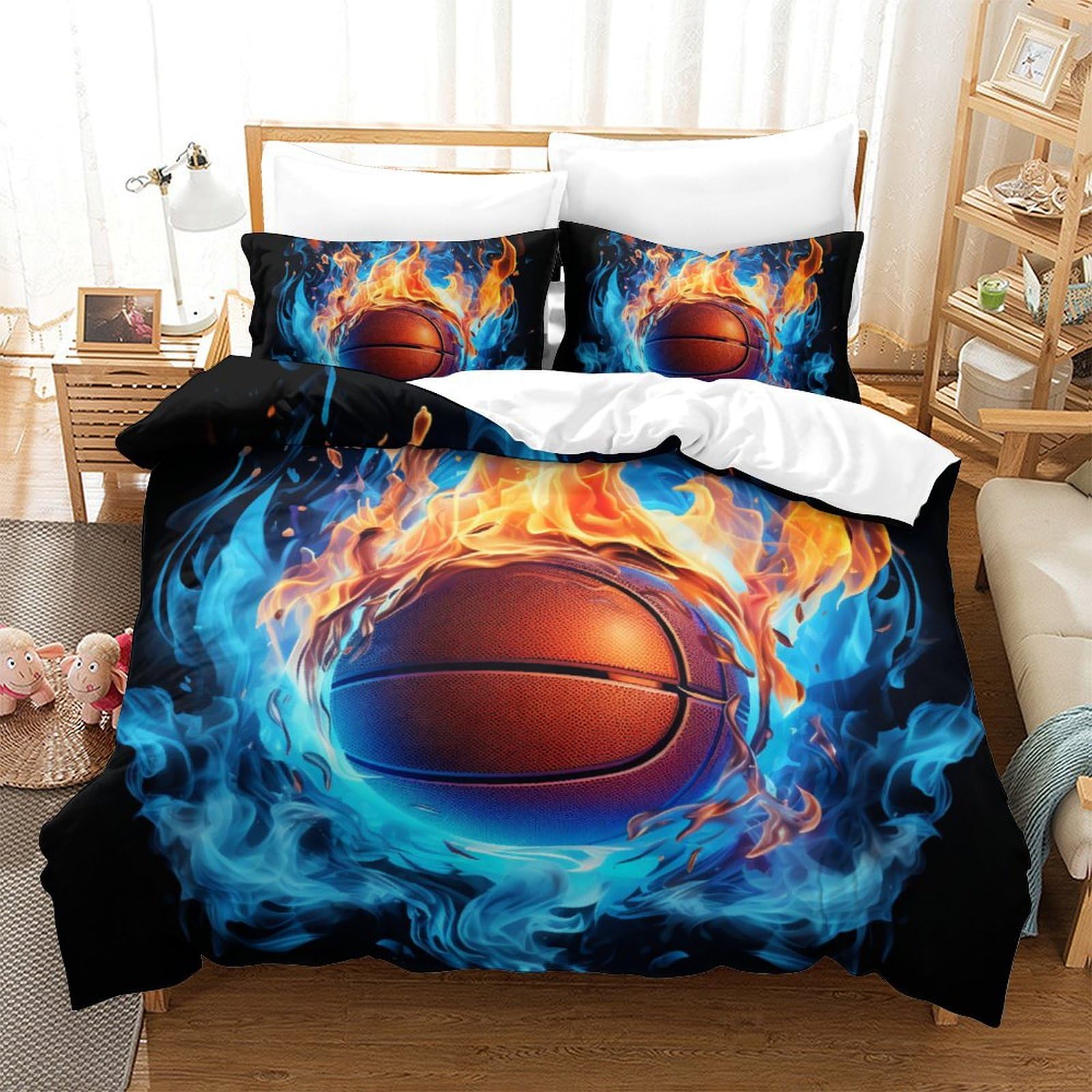 Parure de lit basketball 3D microfibre de qualité supérieure parure de couette king 220x240