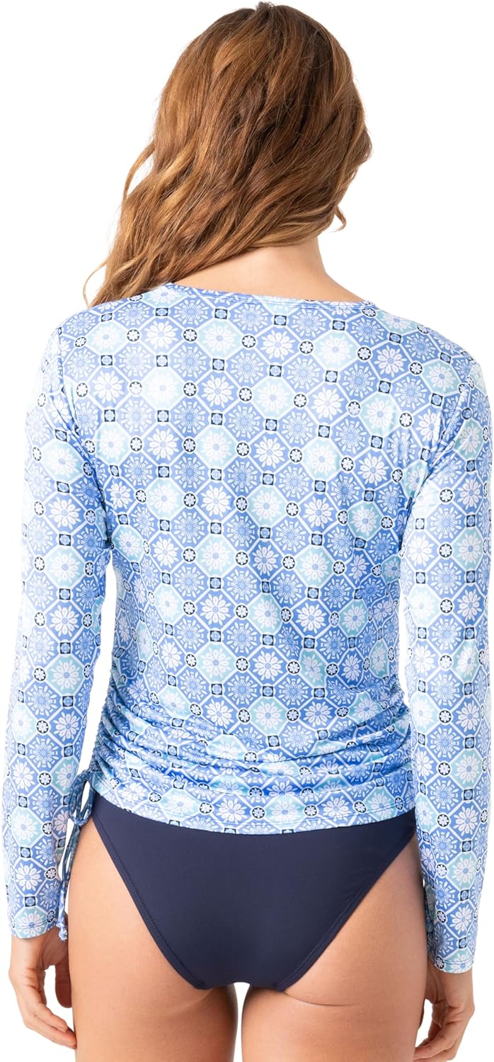 Stella Parker Women's Long Sleeve Rashguard UPF Sun Protection Quick Dry Swim Shirt