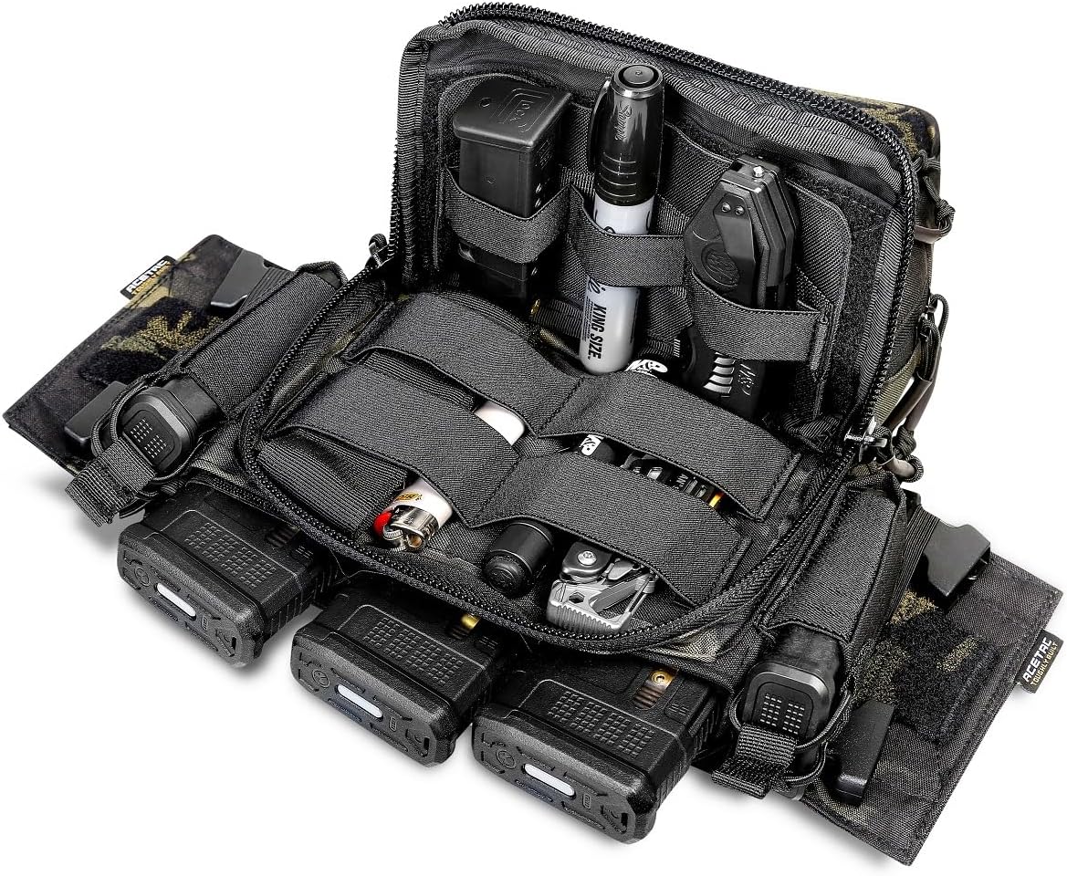 ACE TAC S.O.P. Tactical Chest Rig with 5.56/7.62 & Pistol Magazine Pouch Holders, Wing & Molle Dangler Pouches - Image 2