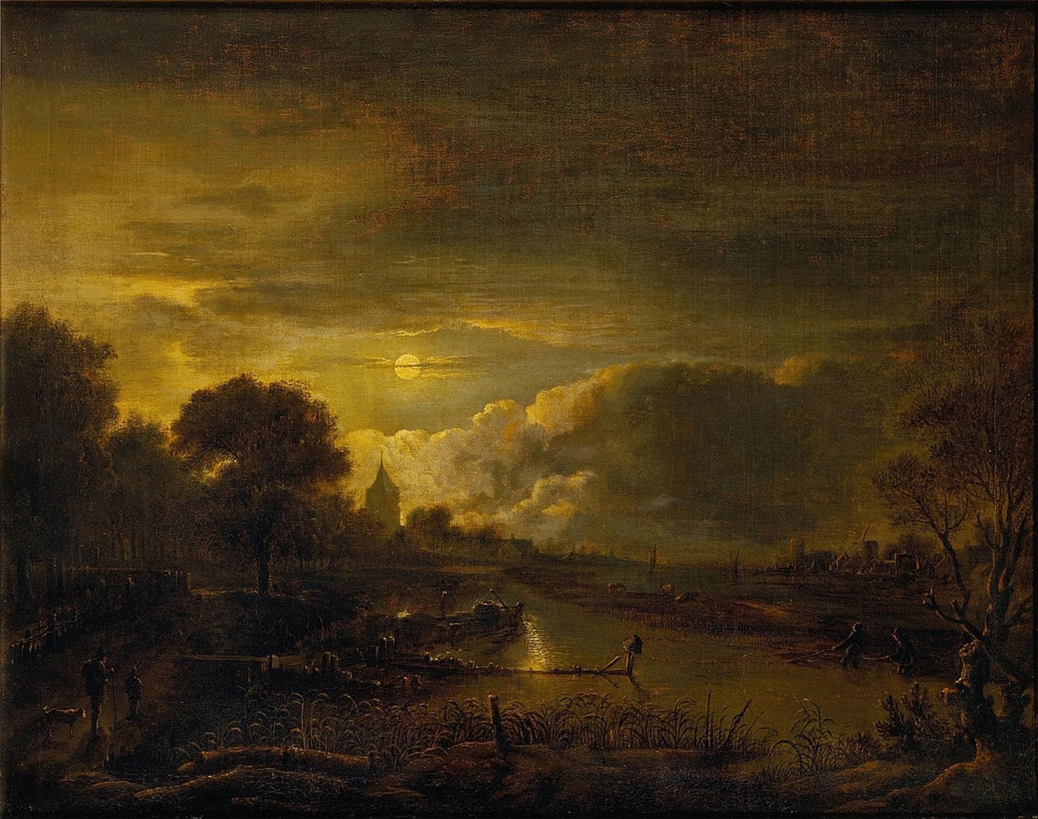 Célèbre imprimer l'affiche murale de luxe Aert Van Der Neer 60x90cm - 5