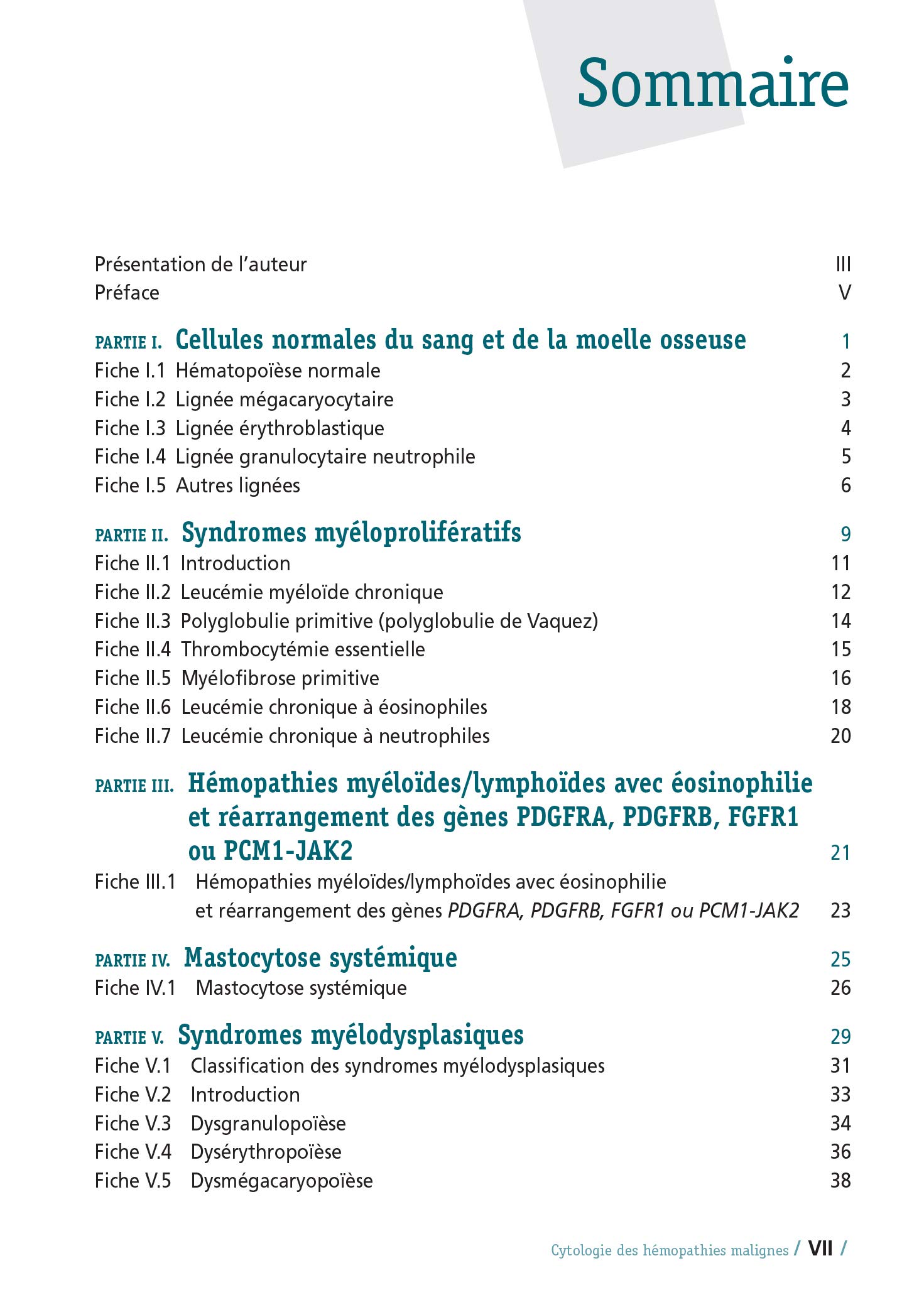 Cytologie des hémopathies malignes: Anomalies sanguines et médullaires