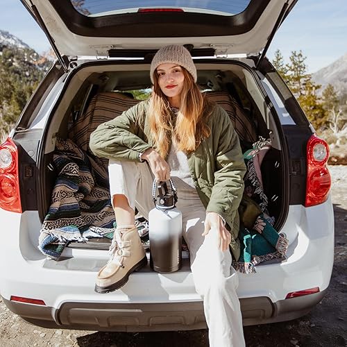 Miniatura 9 de Botella de agua aislada de 87 onzas, de acero inoxidable al vacío de triple pared (apta para lavavajillas), a prueba de fugas y sin BPA, jarra con