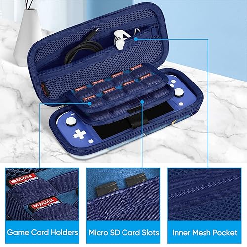 Miniatura 3 de Fintie Carrying Case for Nintendo Switch Lite 2019, Shockproof Hard Shell Protective Cover Travel Bag w15 Game Card & 2 Micro SD Card Slots for