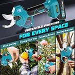 MtiolHig Electric Pruning Shears, 0.8-2 Inch Cutting Diameter Brushless Electric Pruner with 2 x 2.0Ah Rechargeable Batteries, Cordless Electric Scissors - with LCD Display for Tree Branch