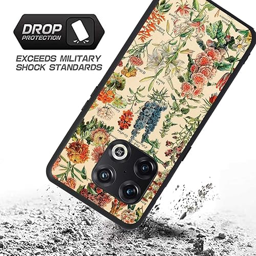 Miniatura 5 de dondong tuneeve Funda compatible con OnePlus 10 Pro 5G, diseño de ilustración de flores silvestres de jardín botánico de primavera, diseño de