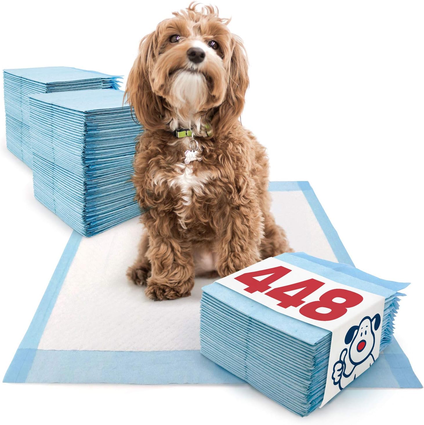ValuePad Puppy Pads, Medium 23x24 Inch, Economy, 448 Count BULK PACK - Training Pads for Dogs, Leak Proof 5-Layer Design, Perfect for Puppies, Smaller Dogs