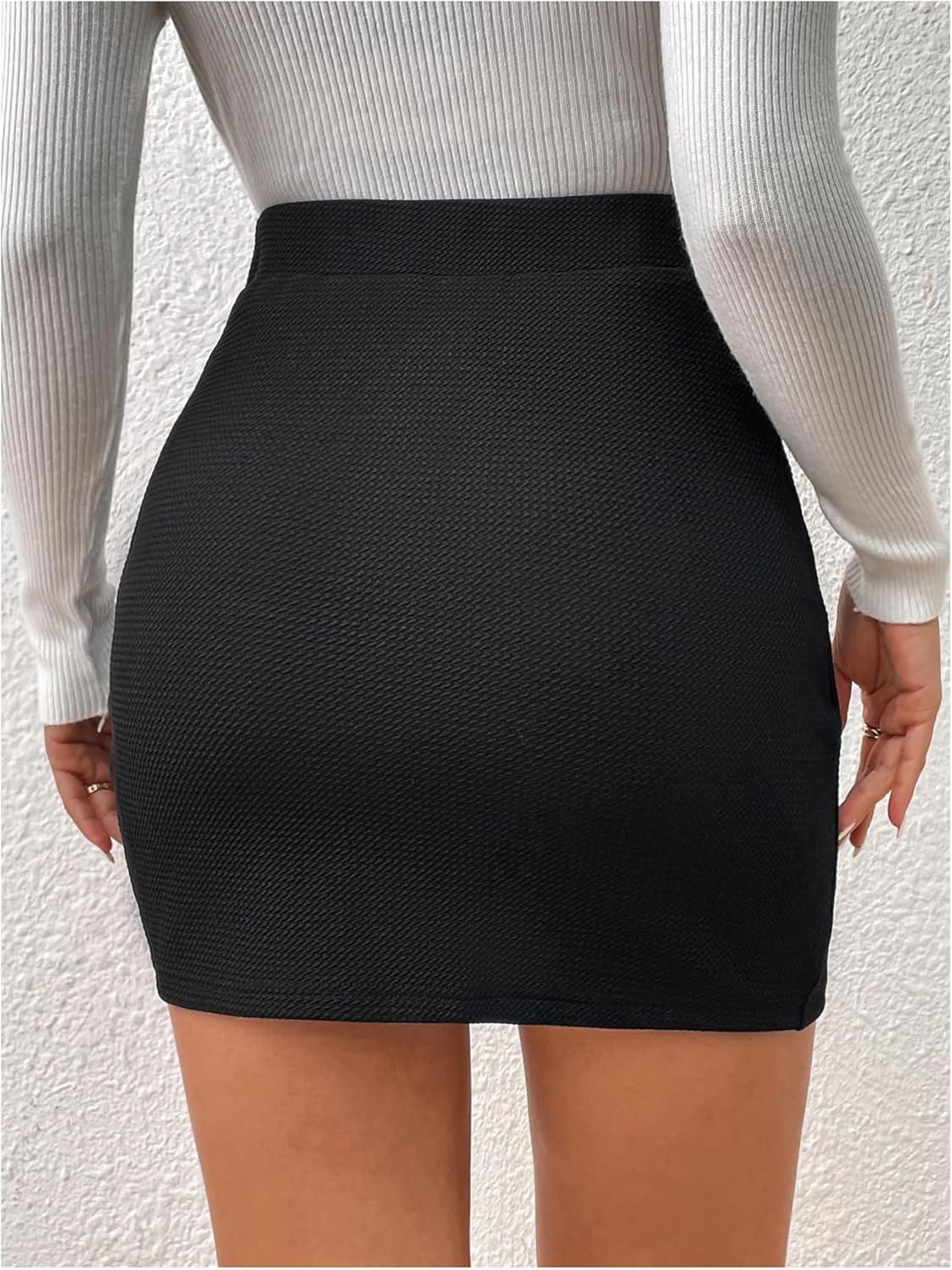 Verdusa Women's Ruched Wrap Skirt High Waisted Mini Skirt Business Casual Outfits - Image 2