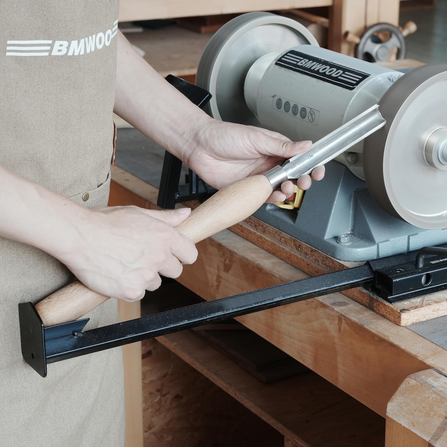 BG-GRIND4 4PCS Set Complete Grinding Jig System for Wood Chisels, Grind Sharpening System to Sharpen Lathe Turning Tools, Chisels, Skews, Bowl Spindle Gouges etc.