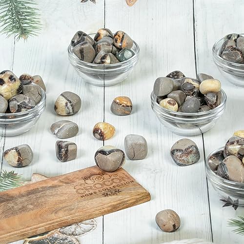 Miniatura 3 de Crocon Piedras septarias de 1 libra y cristales a granel de más de 2000 quilates, kit de cristal natural para curación de Reiki pulido, piedras para