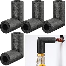 Frienda 4 Pack Pipe Insulation Foam Tube Elbow Insulation Tubing Elbows Water Freeze Protection Heat Preservation Foam Tube for Tubing Outdoor Water Pipe Protection (1 Inch,Classic)