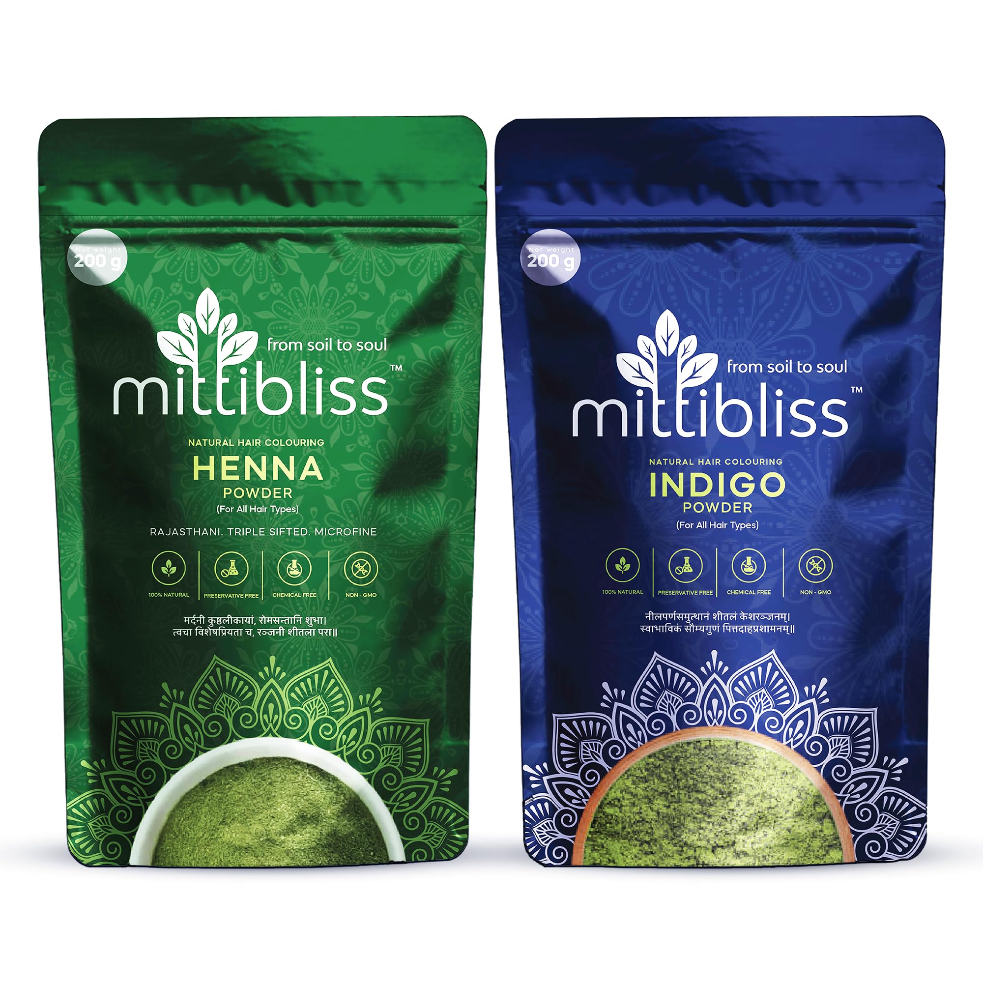 Natural Henna & Indigo Powder Combo for Hair | 100% Pure Herbal Colour | Ayurvedic Dye for Grey Coverage | Dark Brown to Natural Black-picture-28