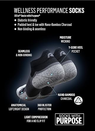 Road Runner Sports R-Gear OS1st Ultimate Performance No Show Socks for Men and Women, Black, XL, (3 Pairs)