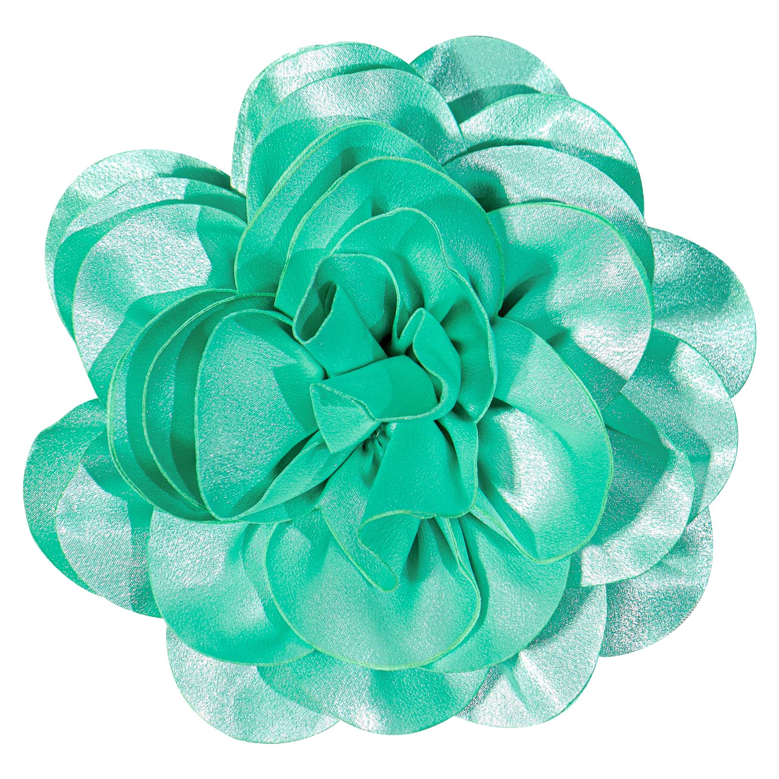 Big Flower Dainty Satin Fabric Rose Flower Brooches Large Rose Flowers Satin Lapel Brooches for Women Wedding Dinner Party Decoration 7.48 Inches
