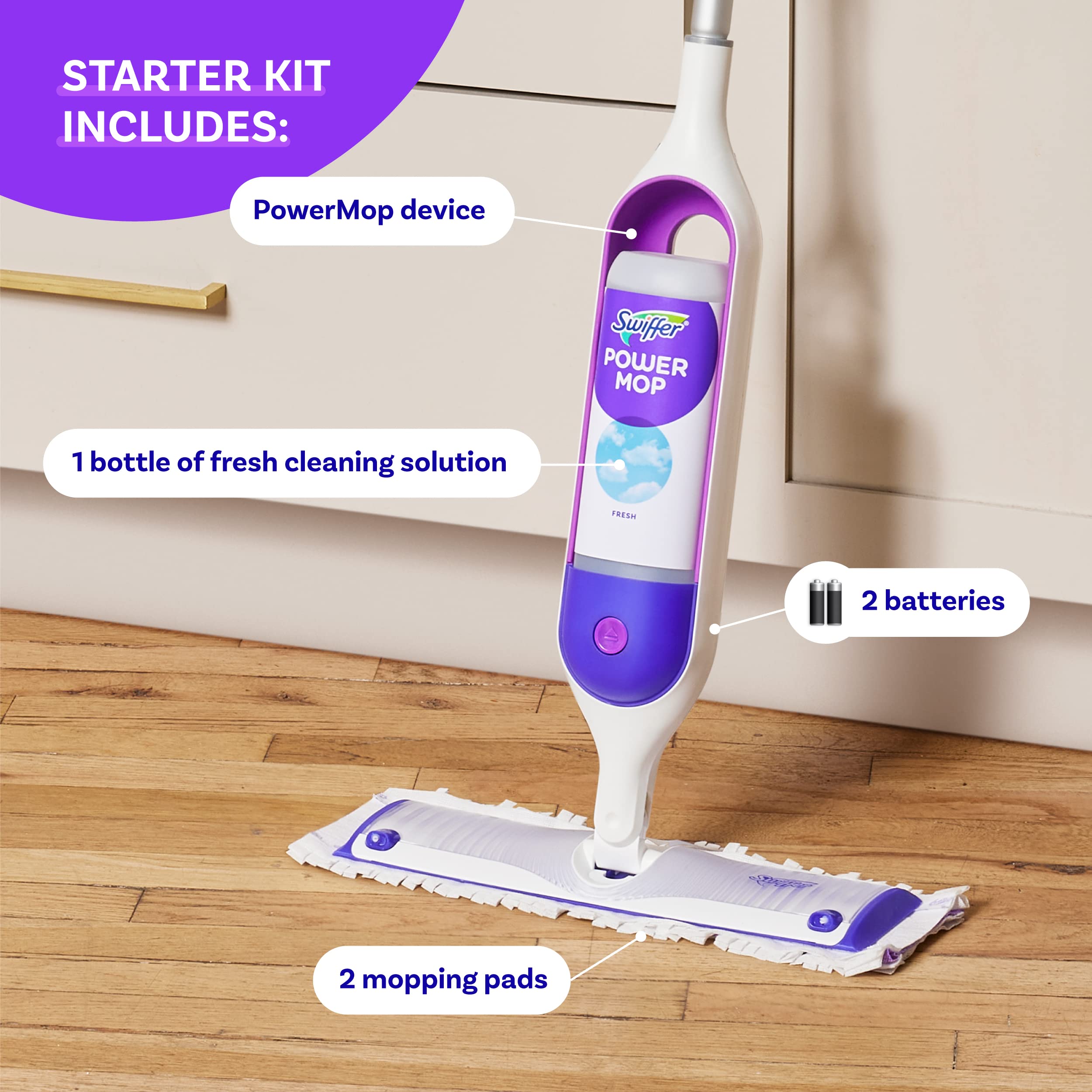 20 Ricariche Panni Pulenti Per Swiffer PowerMop - Multistrato 10 Strati Per Pavimenti Duri - Confezione 10 Pezzi