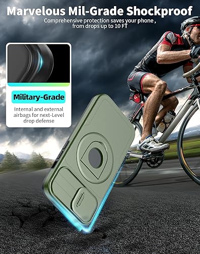 Miniatura 6 de para iPhone 11para iPhone XR Funda Magnética Compatible con Carga Inalámbrica MagSafe, con 2 Protectores de Pantalla, con Soporte de Anillo y Funda