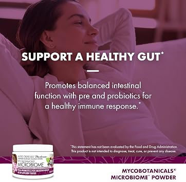 Host Defense MycoBotanicals Microbiome* Powder - Digestive & Immune Health Support Supplement - Gut Health Supplement with Turkey Tail, Lion's Mane & Reishi - 3.5 oz (33 Servings)*